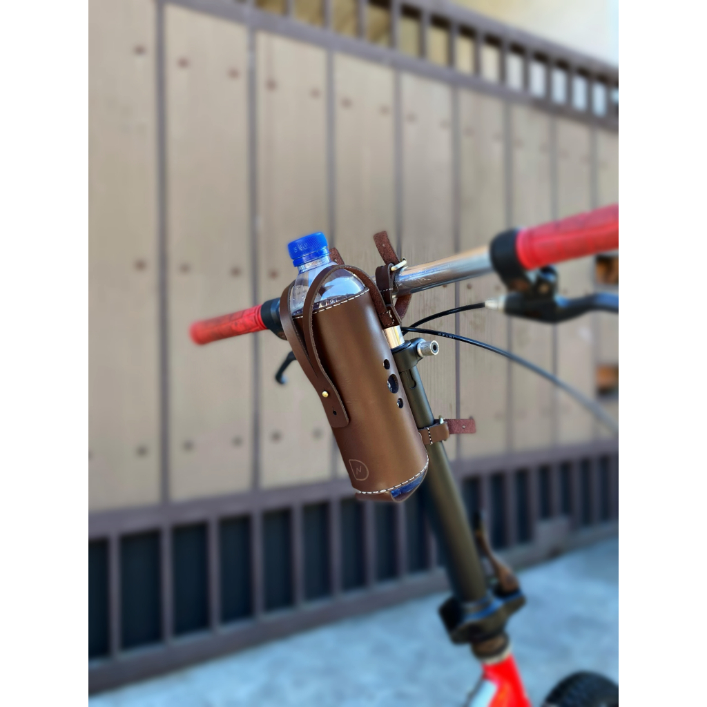 Tas Botol Minum Sepeda Tas Stang Sepeda Handlebar Bag Bicycle Tempat Air Minum Kulit