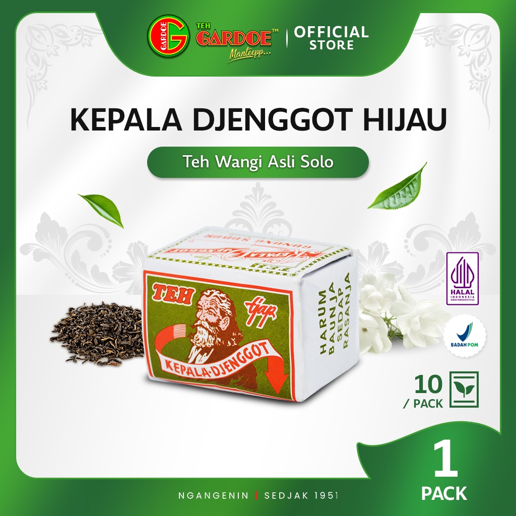 

Kepala Djenggot Hijau 40 gr ( 1 Pack isi 10 Gecil ) - Teh Tubruk