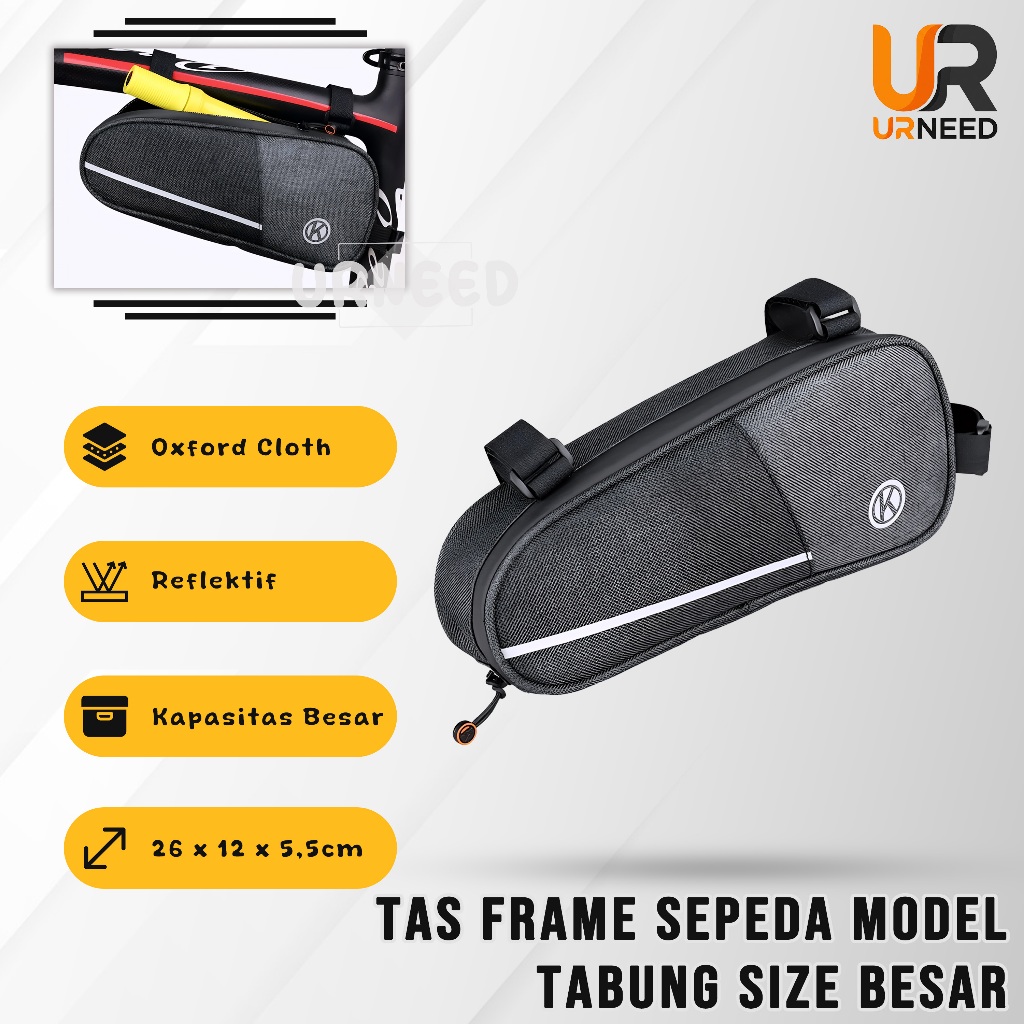 Tas Frame Sepeda MTB Roadbike Model Tabung Segitiga Size Besar