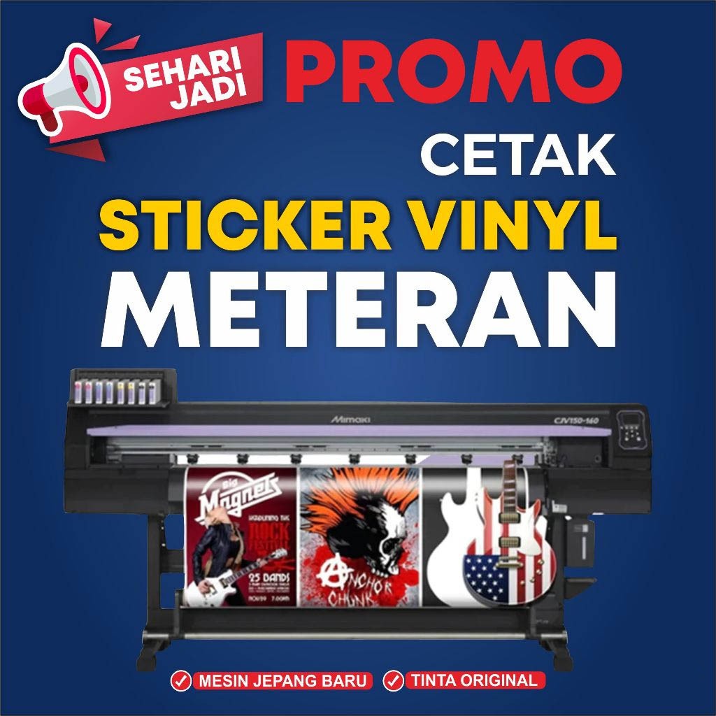 

Cetak Stiker Meteran / Cetak Stiker Vinyl Meteran Indoor Outdoor | Print Stiker China, Quantac, Ritrama, Graptac, Transparant