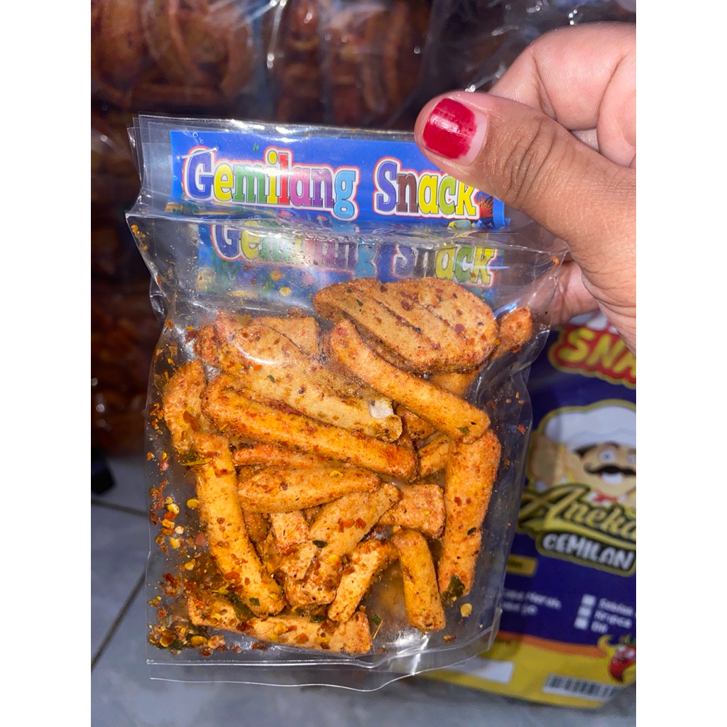 

BASRENG PEDAS DAUN JERUK ECERAN kemasan ekonomis aneka cemilan snack pedas