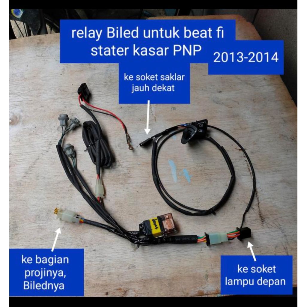 relay biled PNP beat fi stater kasar 2013-2014 saklar Revo pass beam