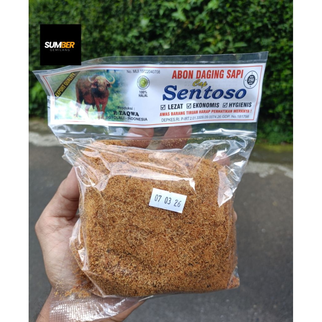 

abon sapi sentoso 250 gram abon sapi cap sentoso 250 gram