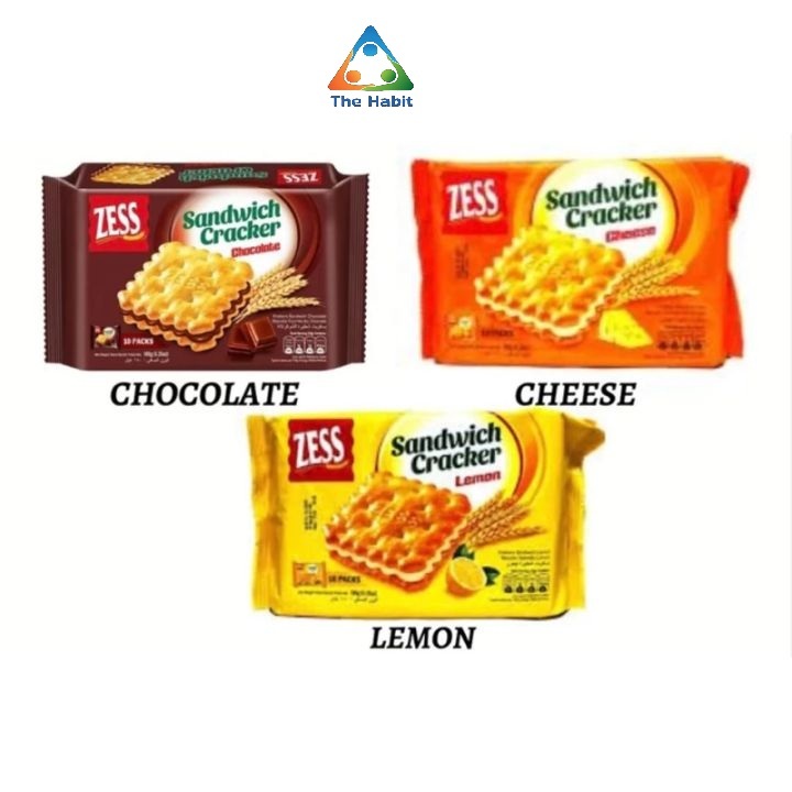 

(The Habit) Biskuit zess sandwich crackers lemon, coklat ,keju