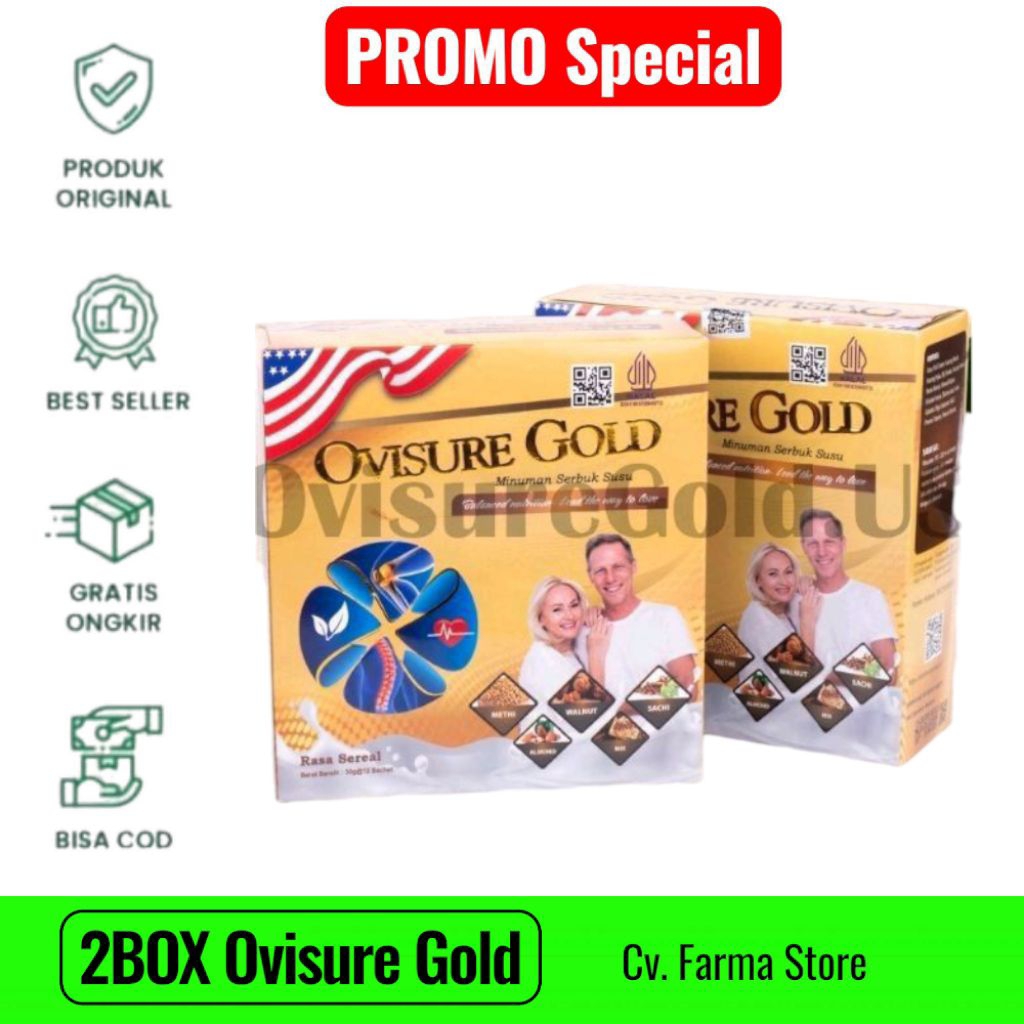 

OVISURE GOLD SUSU VITAMIN TULANG SENDI AMPUH BPОМ ASLI 2 Box