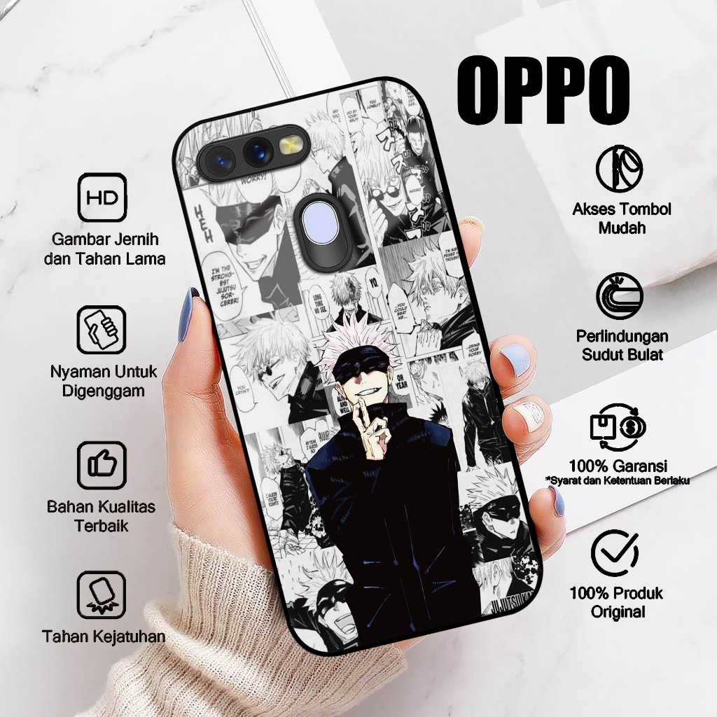Case OPPO A5S OPPO A7 Casing OPPO A11K OPPO A12 A7X A12E A12S Motif GOJO SATORU Softcase Glossy Hard