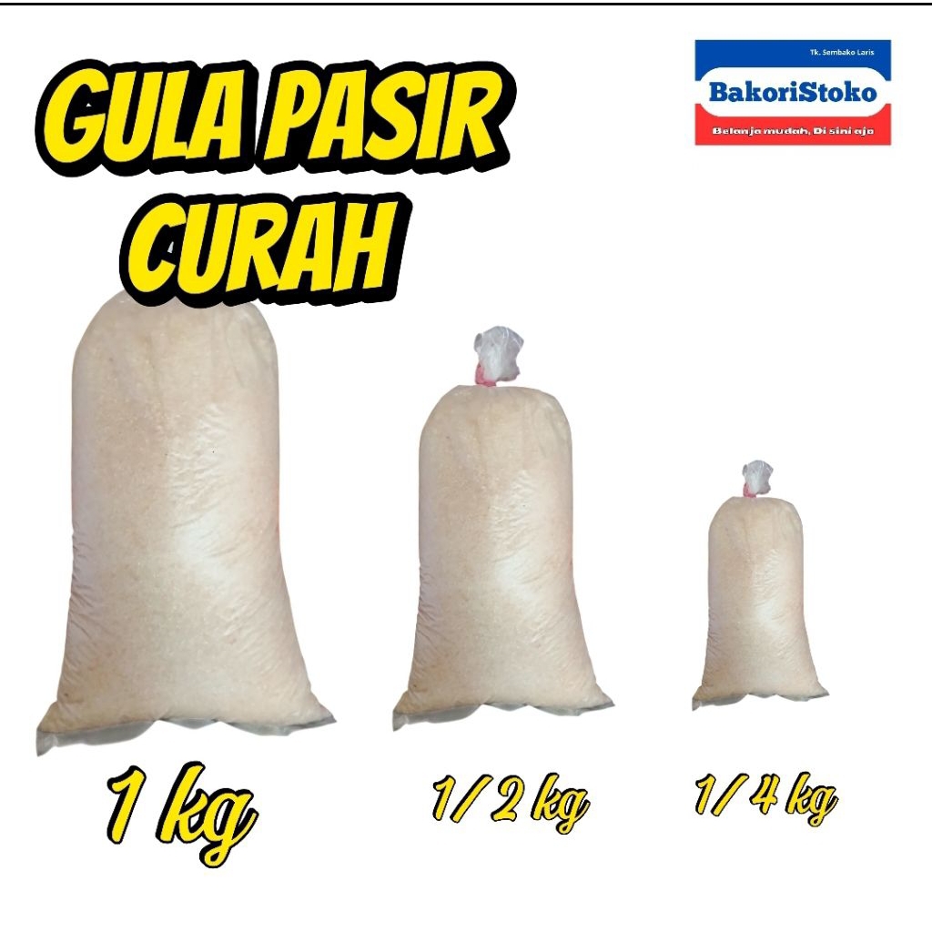 

1KG Gula Pasir Curah Halus Putih Dan Kering / Gula Pasir Lokal Curah Murah