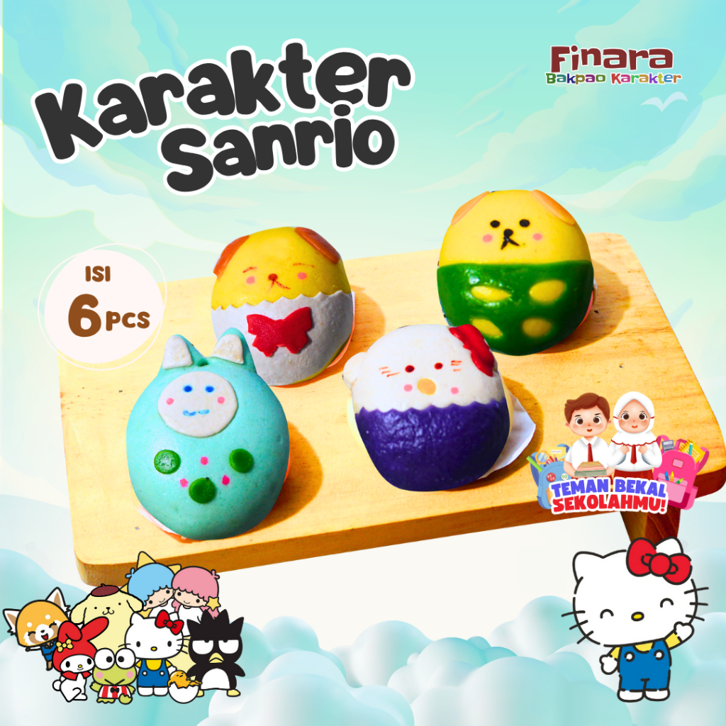 

Bakpao Karakter Frozen Finara Sanrio Isi 6 Pcs Halal Lezat