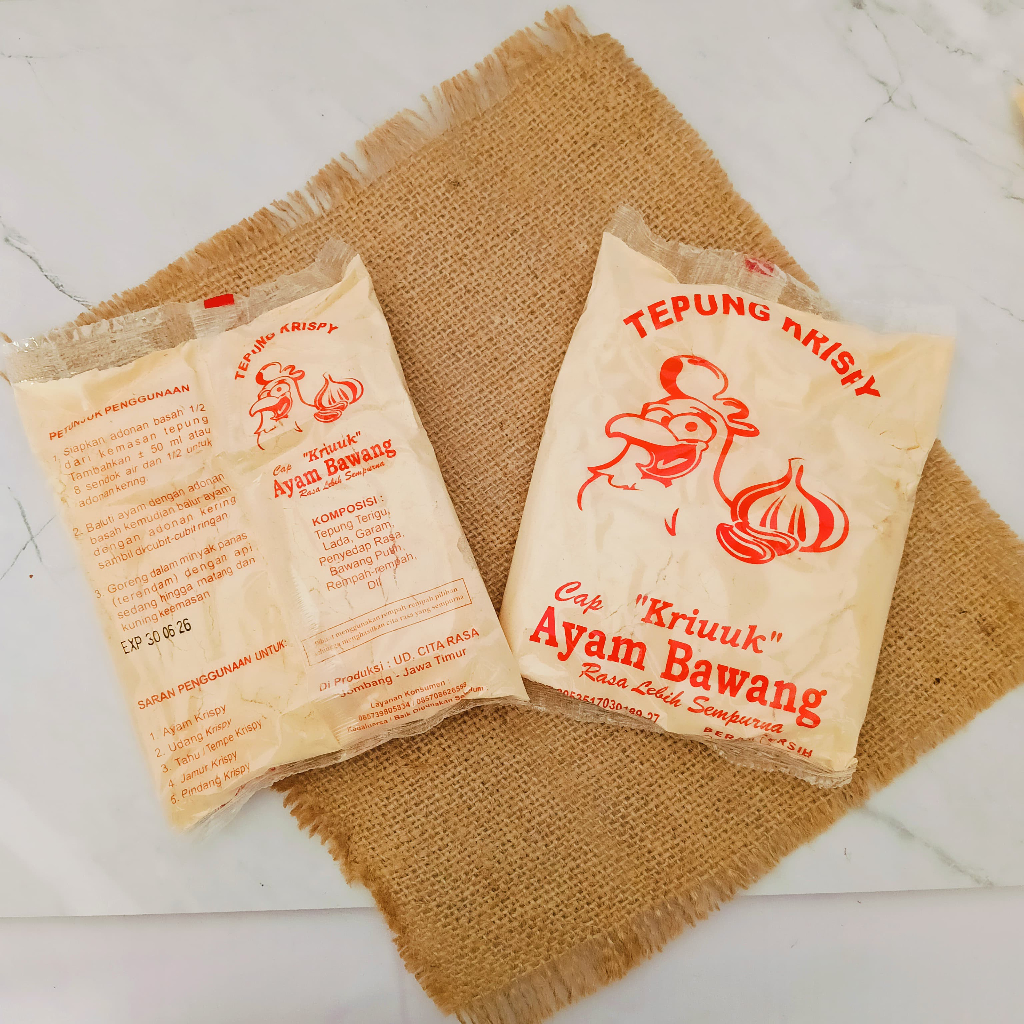 

Tepung Crispy Pedas Serbaguna untuk Ayam Crispy Promo Terbatas Beli 10 PCS BONUS 1 PCS