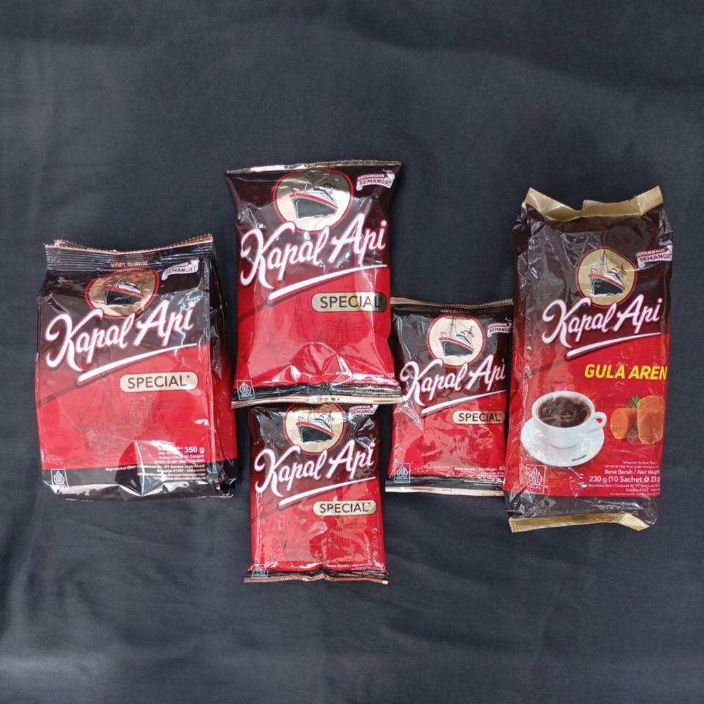 

Kopi Kapal Api Spesial Kapal Api Gula Aren 350gr, 150gr, 90gr, 60gr, 230gr