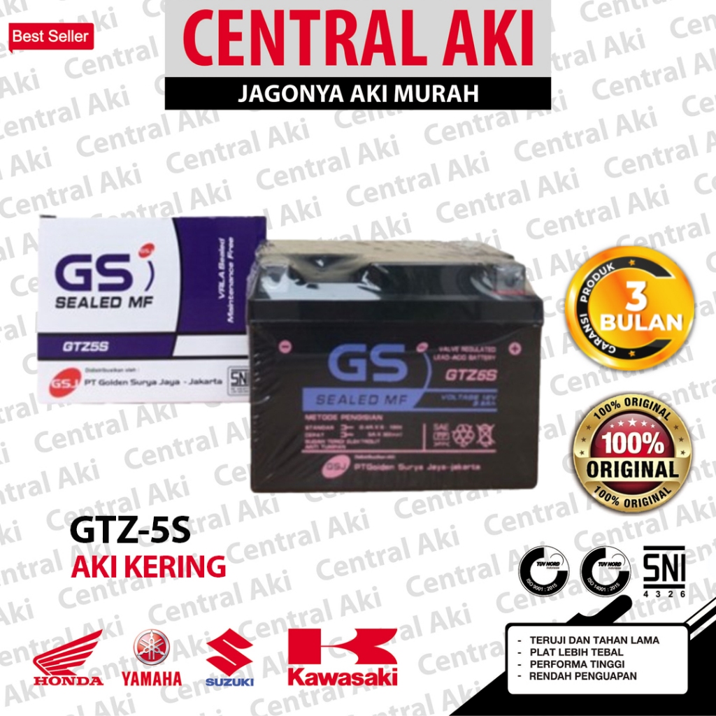 Aki Motor Mio M3 GTZ5S Aki Kering