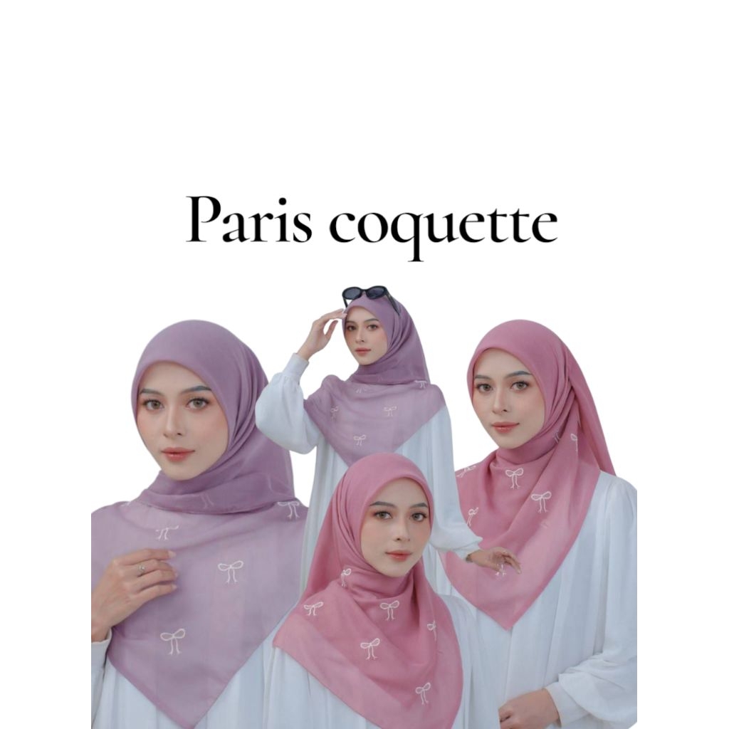 Paris coquette,hijab segiempat Paris bordir