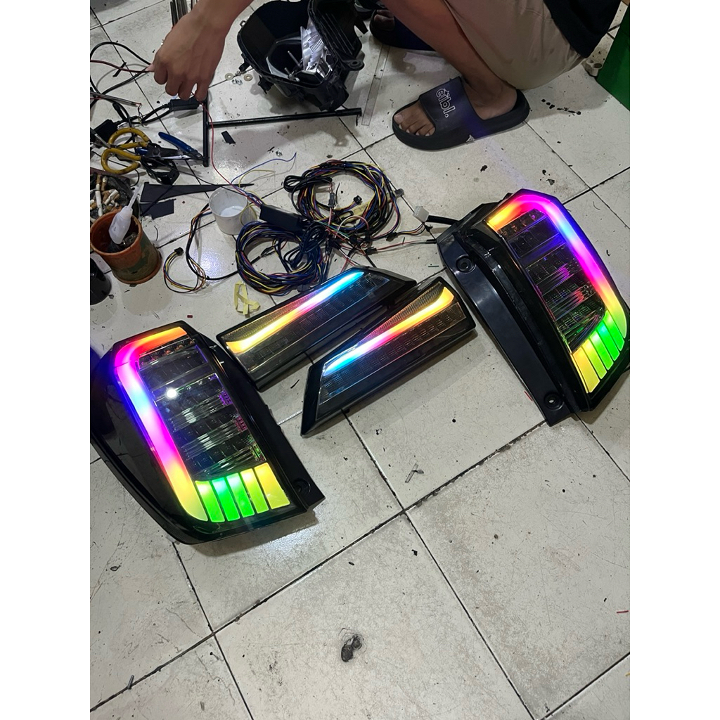 stoplamp calya sigra lampu calya sigra rgb custom