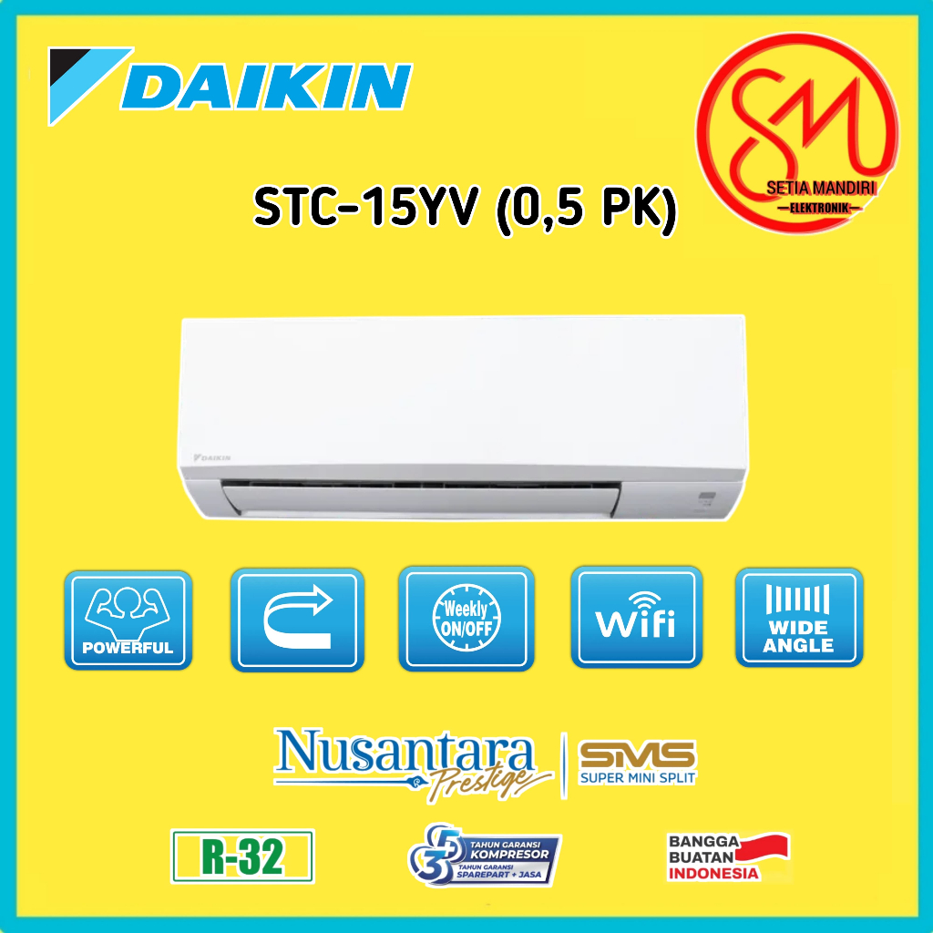 AC DAIKIN 1,5 PK STC35YV Split Standard Nusantara Prestige Series Made in Indonesia Garansi 5 Tahun