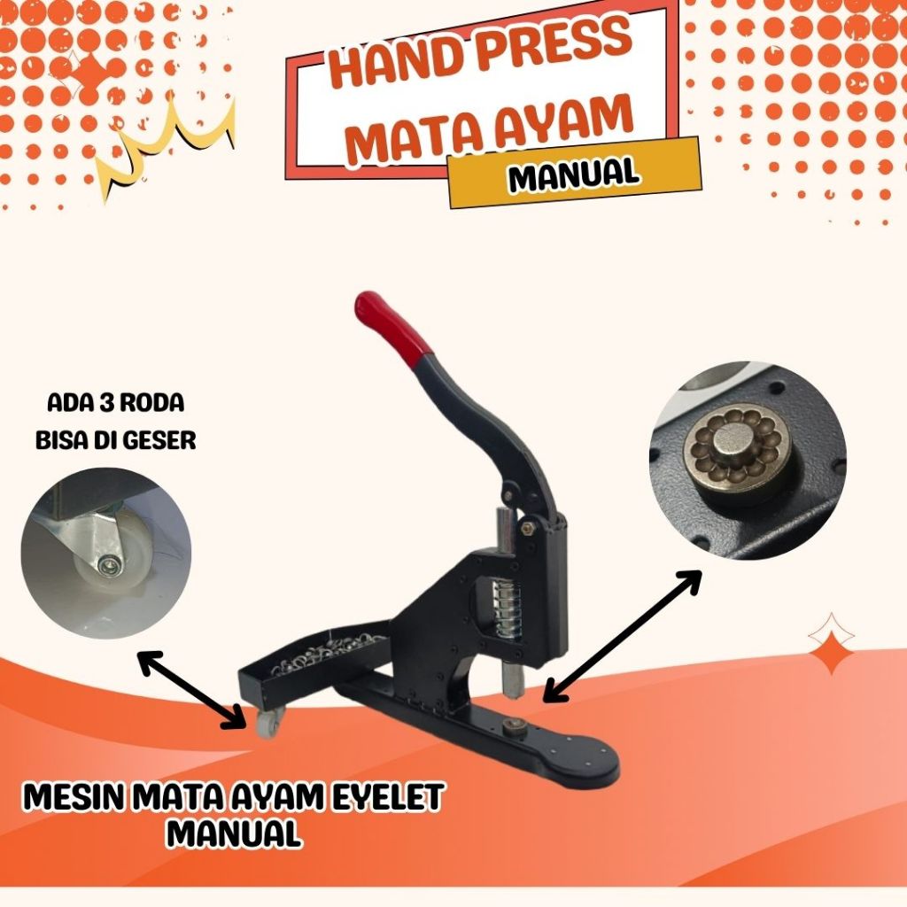 Mesin Mata Ayam Manual / Hand Press / Eyelet / Alat Press Mata Ayam