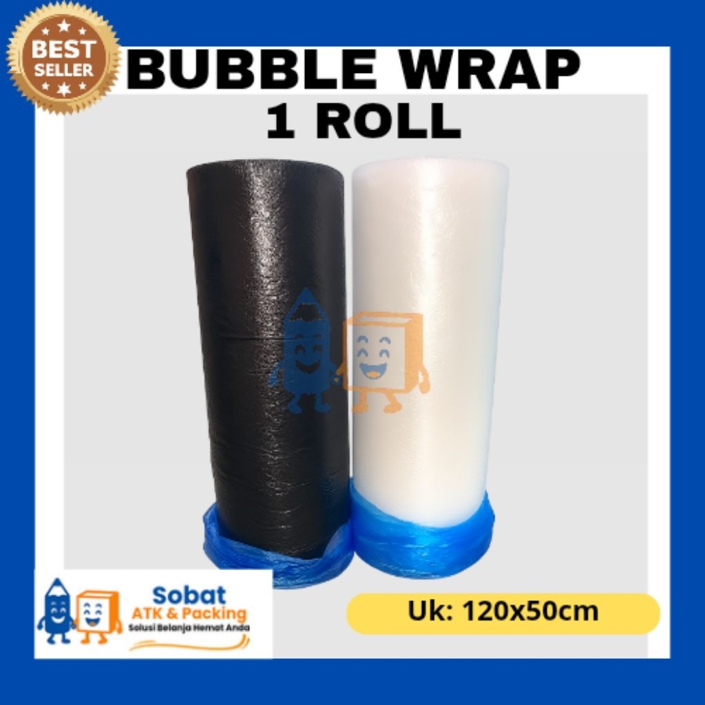 

Bubble Wrap Hitam & Putih | Roll 125cm x 50m | Plastik Bubble Wrap Pelindung Packing Anti Pecah