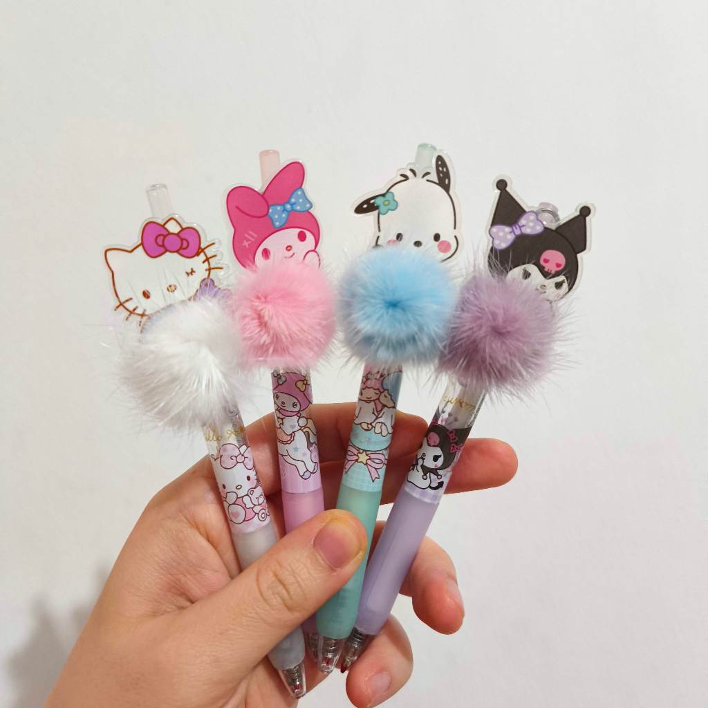 

Pulpen Pom Bulu Lucu Zanryo Sanryo Znrio / Cute Pom Pom Pen Sekolah Kantor