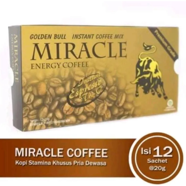 

KOPI MIRACLE GOLDEN BULL COFFEE MIX INSTAN 1 BOX ISI 12 SACHET ED.2027