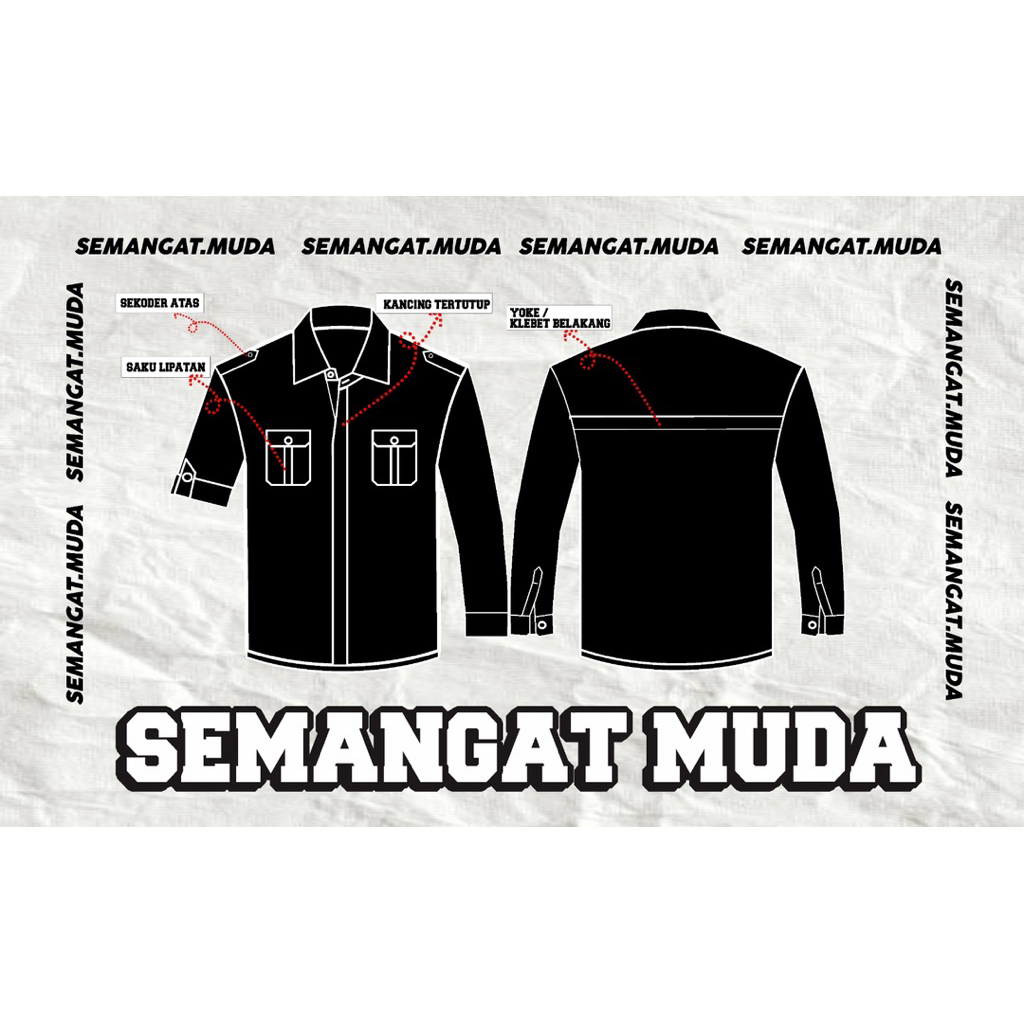 Almet/Kemeja Lengan Panjang custom Full Bordir Komputer Mirip Seperti Almet Tanjung Duren BISA SATUA