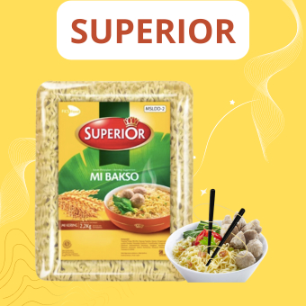 

mie kering/mie bakso superior kemasan 2 kg 1 pcs