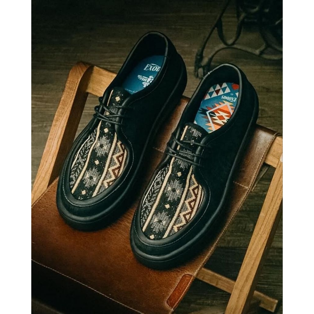 Sepatu Sneakers Kulit Pria Exodos57 - New Talupa Black