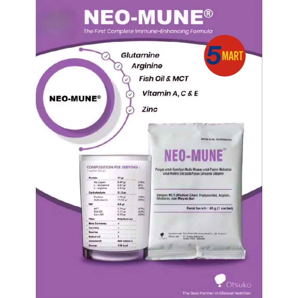 

NEOMUNE Susu Imunitas Formula Nutrisi Lengkap Susu Pasca Operasi dan Kanker