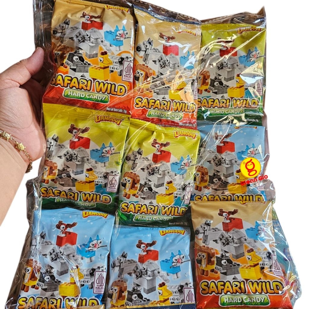 

Permen Keras Hard Candy Lianggui Berhadiah Lego Binatang Wild Safari Renceng isi 10 pcs