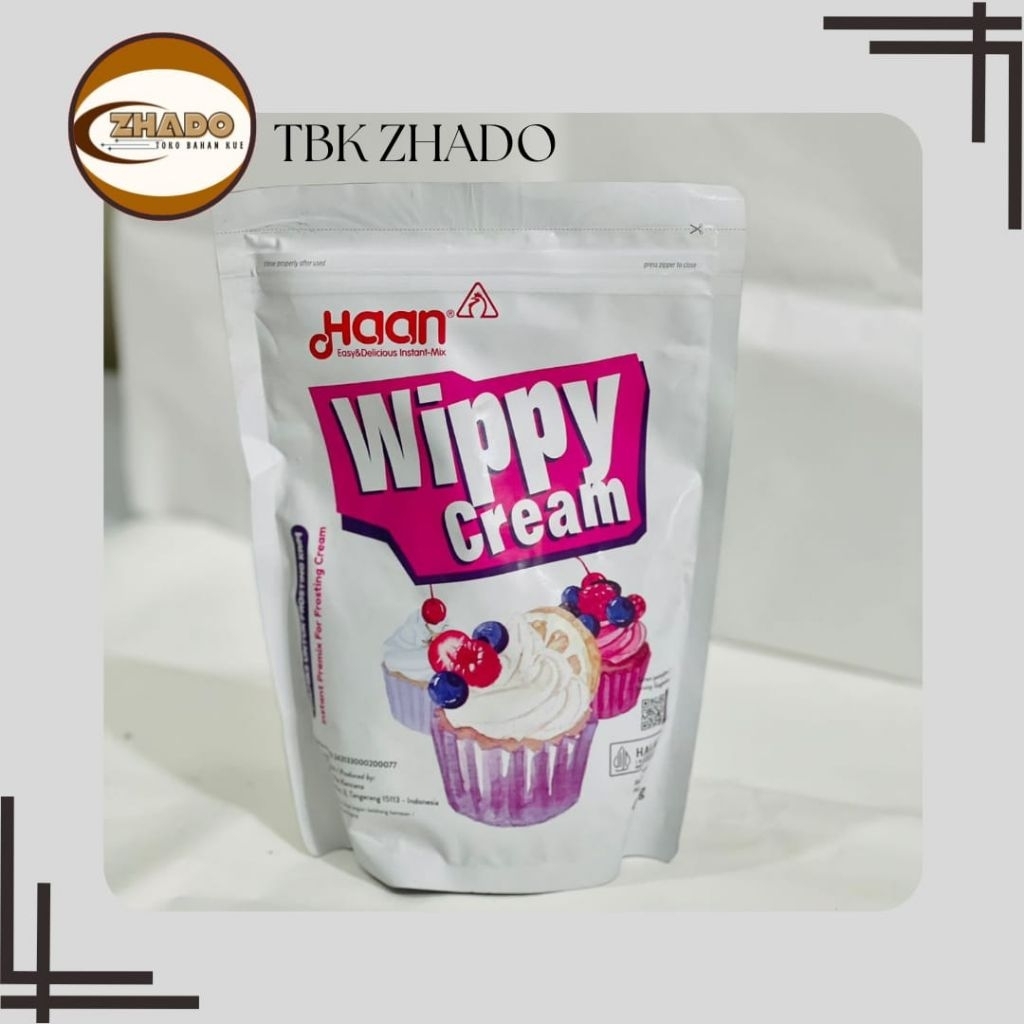 

WHIPPING CREAM HAAN WIPPY CREAM INSTANT TOPPING POWDER 200 & 400 GR