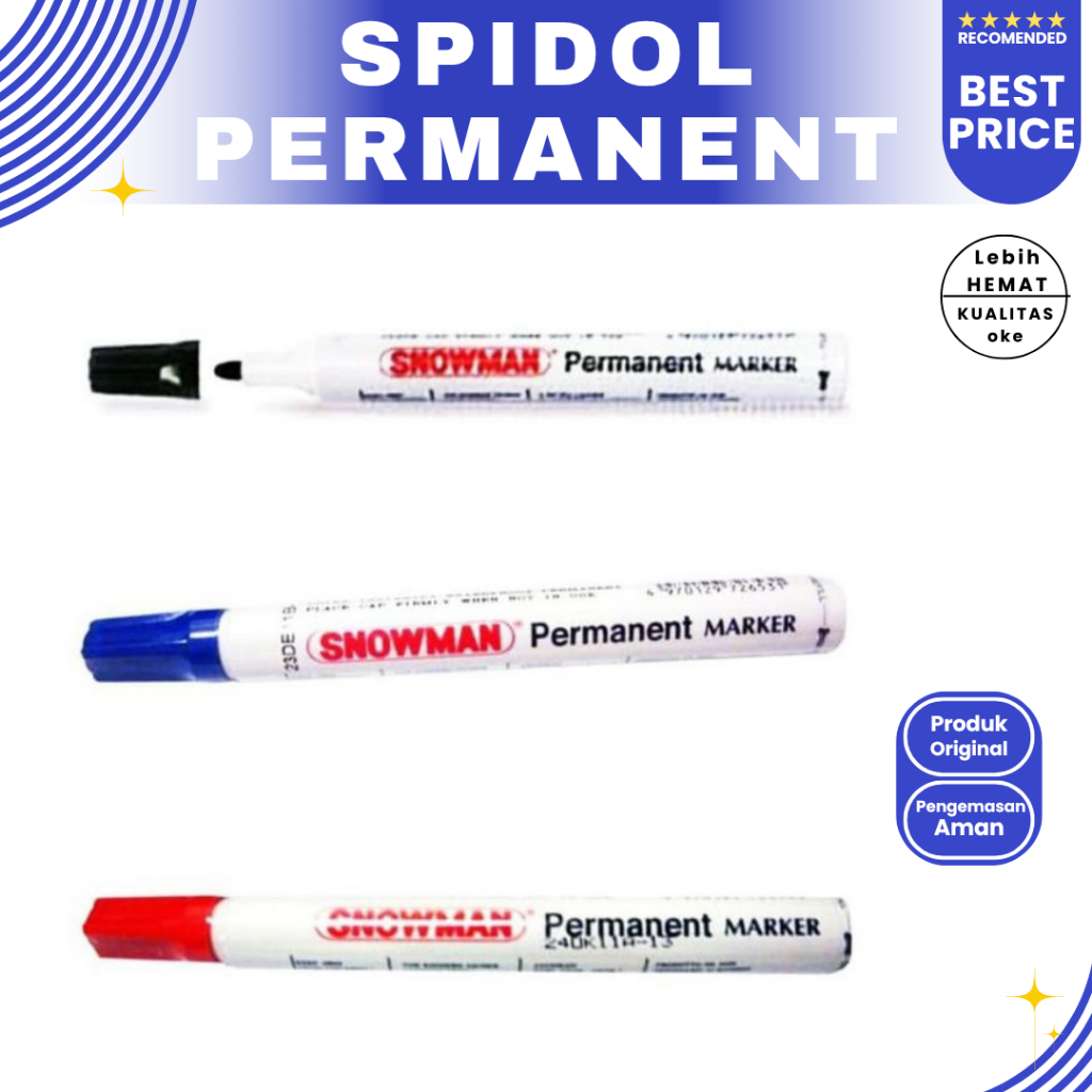 

Spidol Snowman Permanen Original/ SPIDOL PERMANEN SNOWMAN G-12