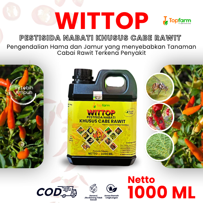 Pestisida Topfarm / Obat Patek Tanaman Cabe Buah / Obat Penyakit Patek / Obat Anti Patek Pada Cabe R