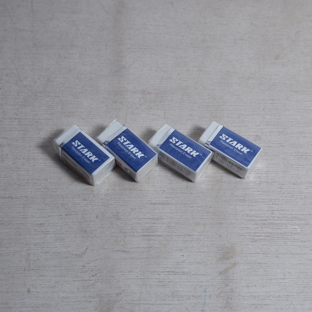 

[12 Pcs] Nerrd Paket Hemat Penghapus Pensil Warna Putih Murah Stark 12 Pcs