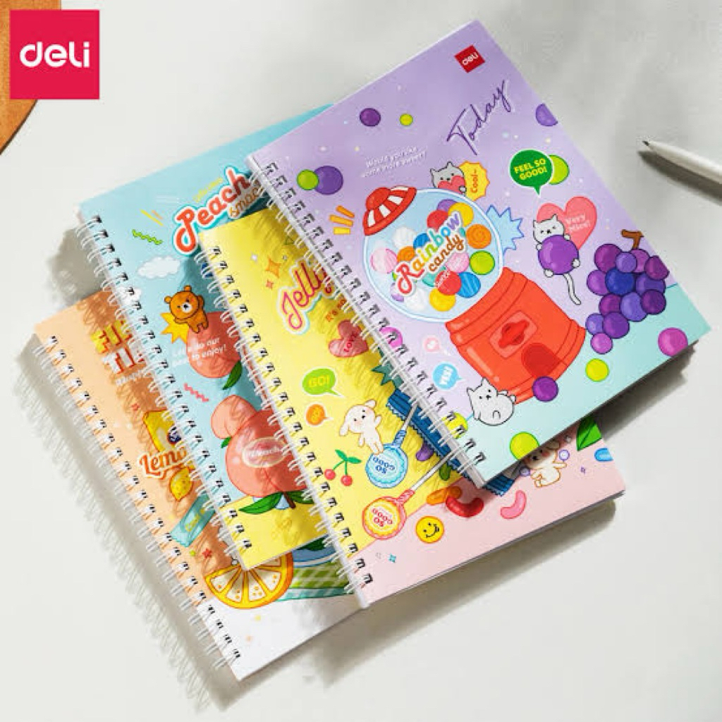 

Miniso x Deli A5 Spiral Notebook / Buku tulis Buku garis Note