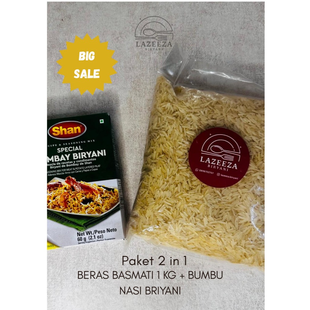 

PAKET HEMAT BERAS BASMATI DAN BUMBU BIRYANI SHAN