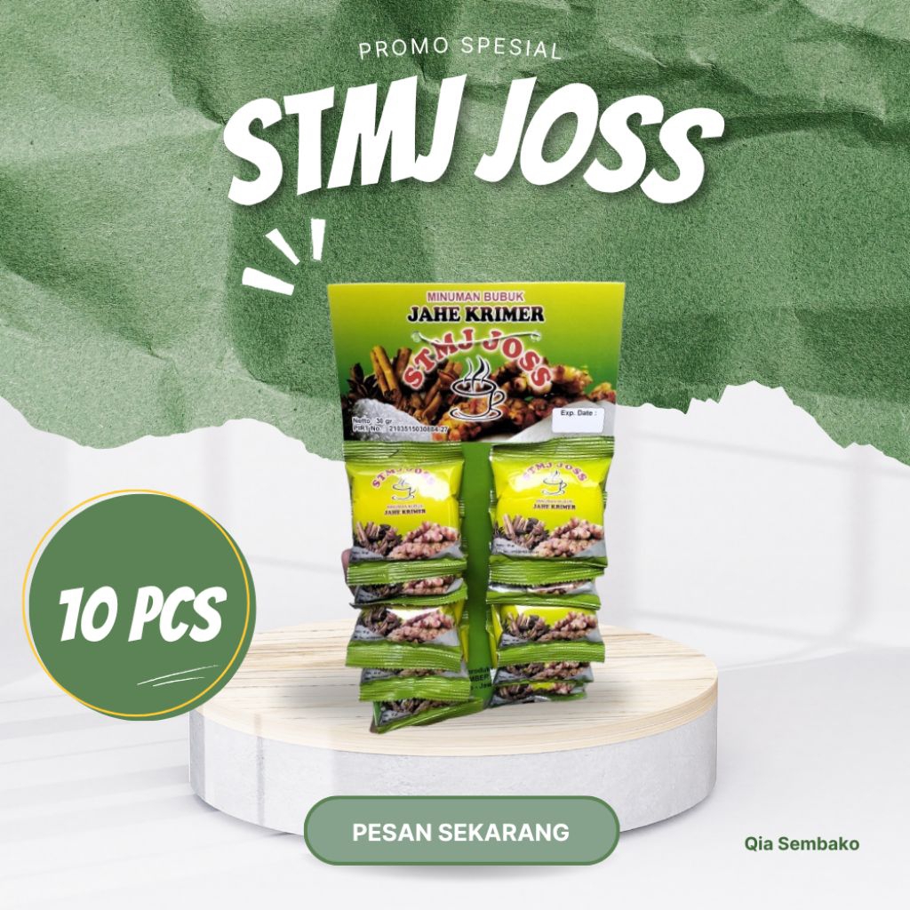 

STMJ Jos/Macan08 Bubuk Susu Telur Madu Jahe 1 RENTENG ISI 10 PCS