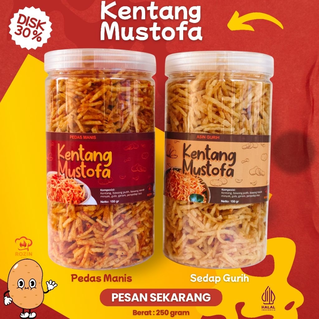 

Kentang Mustofa, Rasa Pedas Manis, Rasa Sedang Gurih, Kentang Mustofa termurah