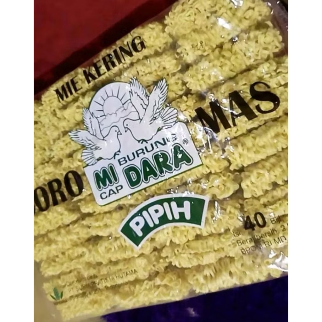 

Mie Kering Doromas 1 Ball 2Kg / Mie Cap Burung Dara / Pipih Hijau