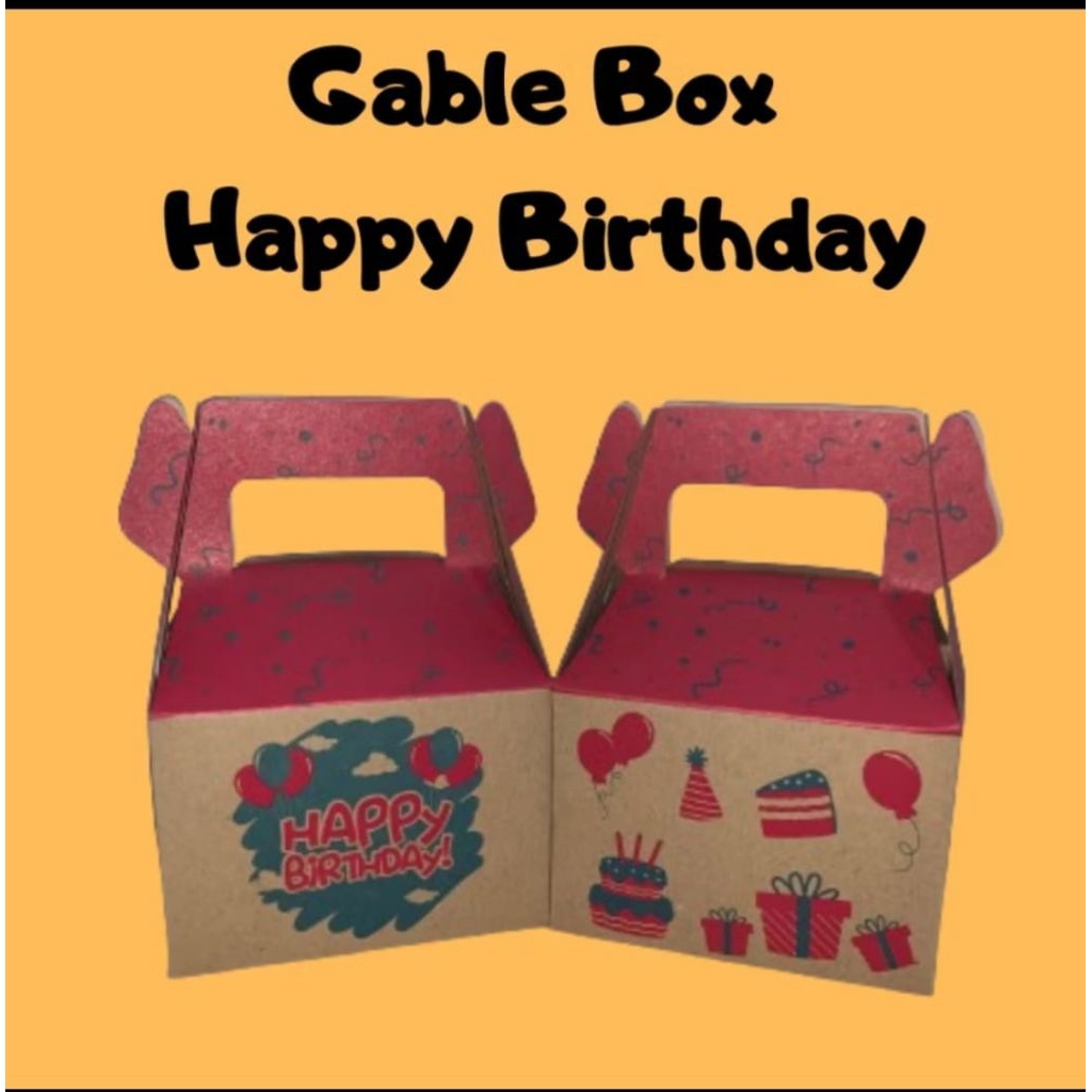 

Gable Box Happy Birthday isi 10pcs