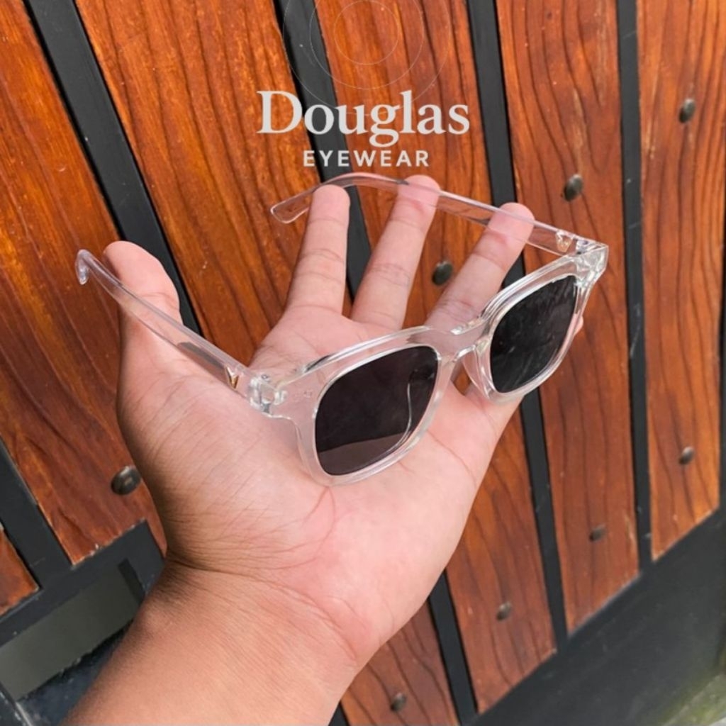 [COD] Kacamata Gaya Vintage Vincent | Frame Transparan | Lensa Hitam