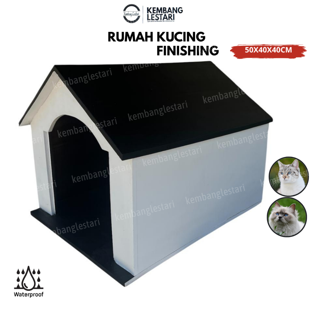 Kandang Kucing Anjing Kelinci Kayu Rumah Hewan Outdoor Finishing Cat