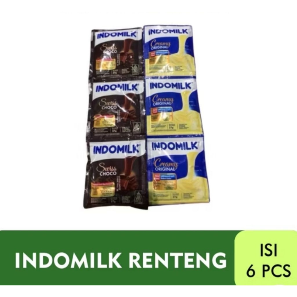

[TERMURAH] INDOMILK Sachet Susu Kental Manis 37g | Se Renteng isi 6pcs
