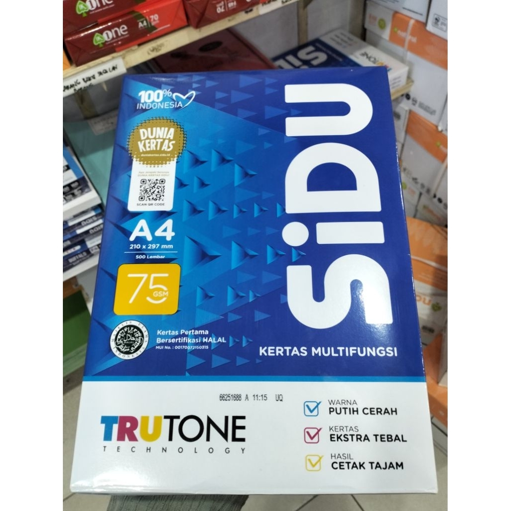 

HARGA MURAH‼️KERTAS HVS SIDU | F4 | A4 | 75 GSM