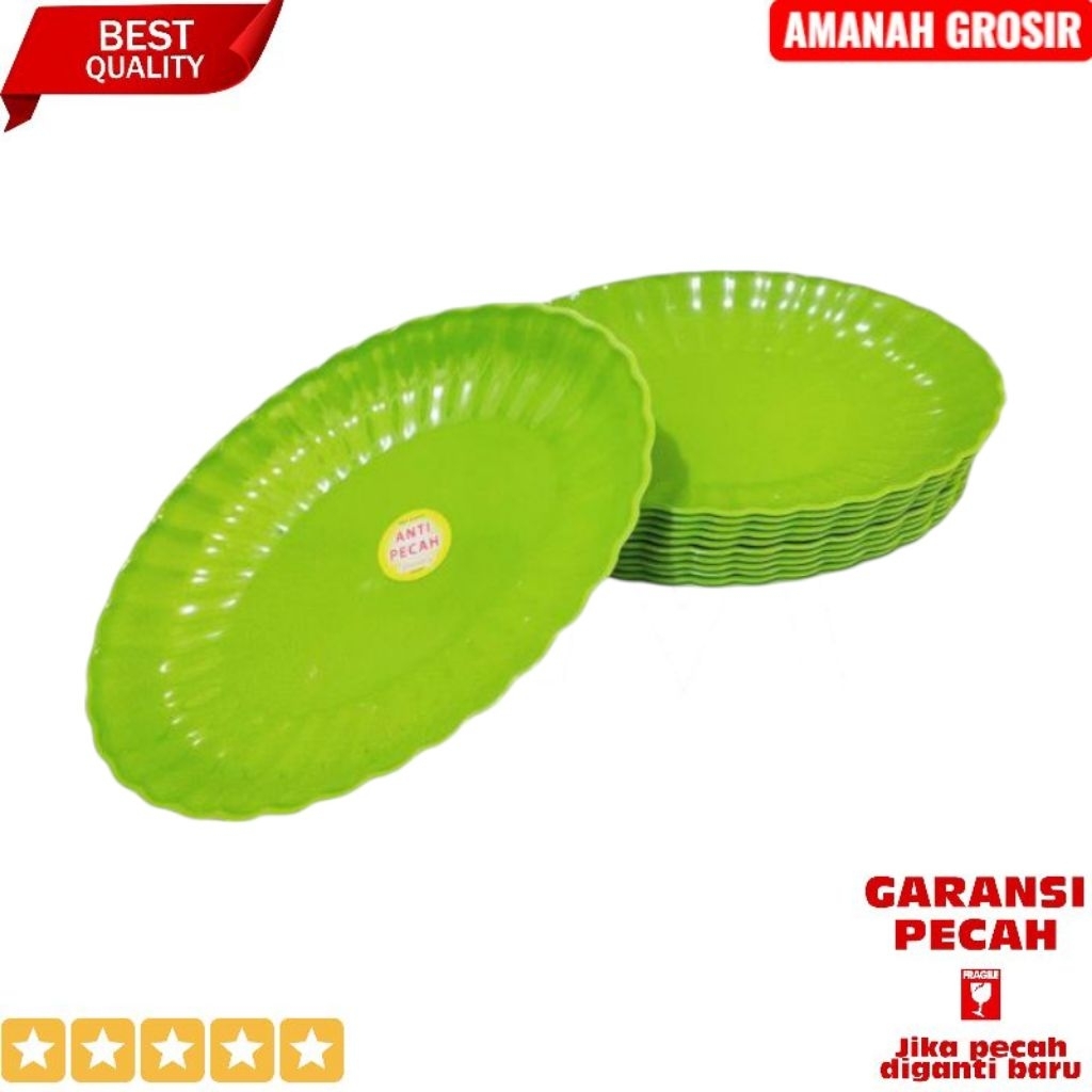 12 pcs piring saji piring kerang bahan tebal piring buah/piring hidangan /piringmurah