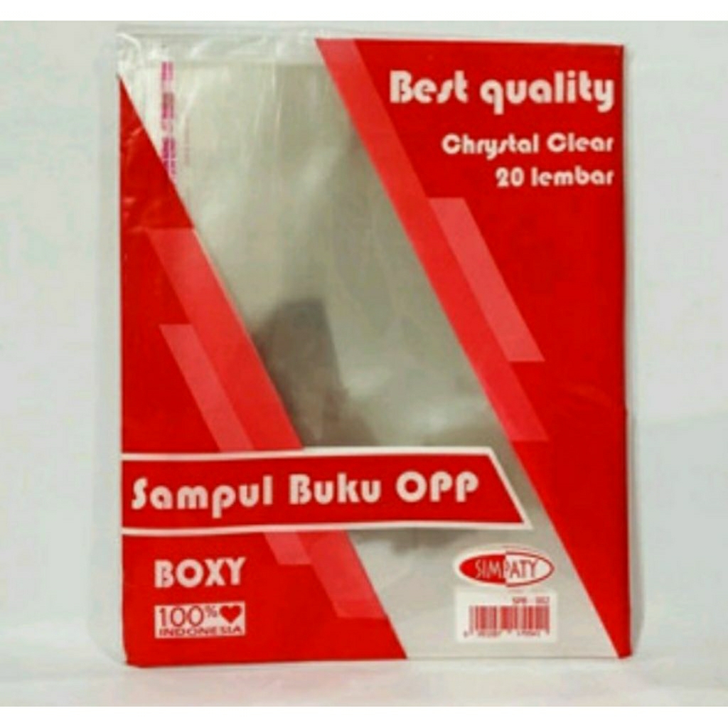 

Sampul Buku Plastik Boxy Lem Sympati /Sampul Buku Boxy 1 Pack (20 lbr