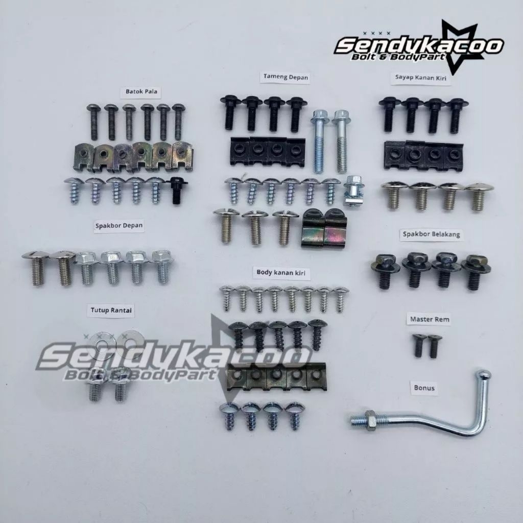 Baut body blade 110 lama Full set / baut body honda blade 110 lama