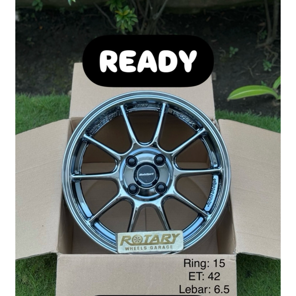 WedsSport TC105x Black Chrome Ring 15 Baru Agya Calya Sigra Ayla