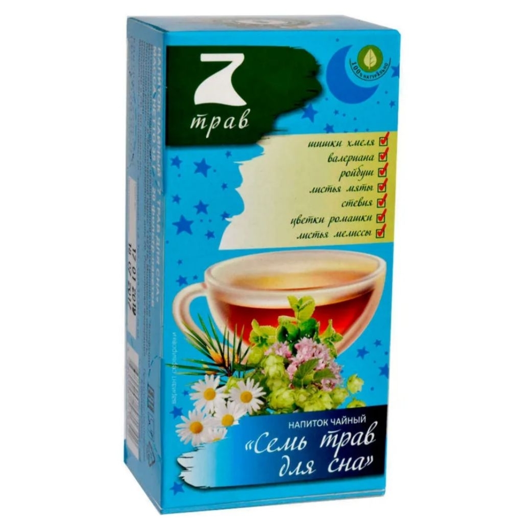 

Seven Herbs for Sleep Russian Herbal Tea - Teh Herbal Impor Rusia untuk tidur lebih nyenyak isi