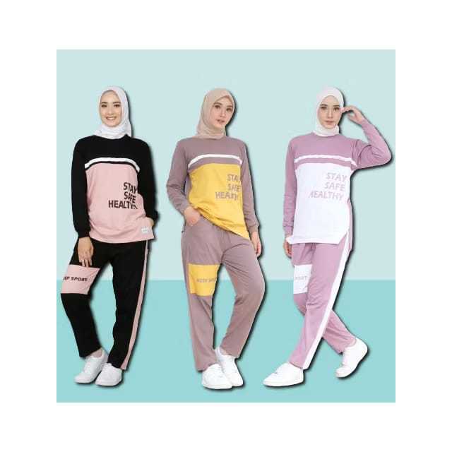 Promo Setelan Olahraga Wanita Jumbo Muslimah Baju Olahraga Senam