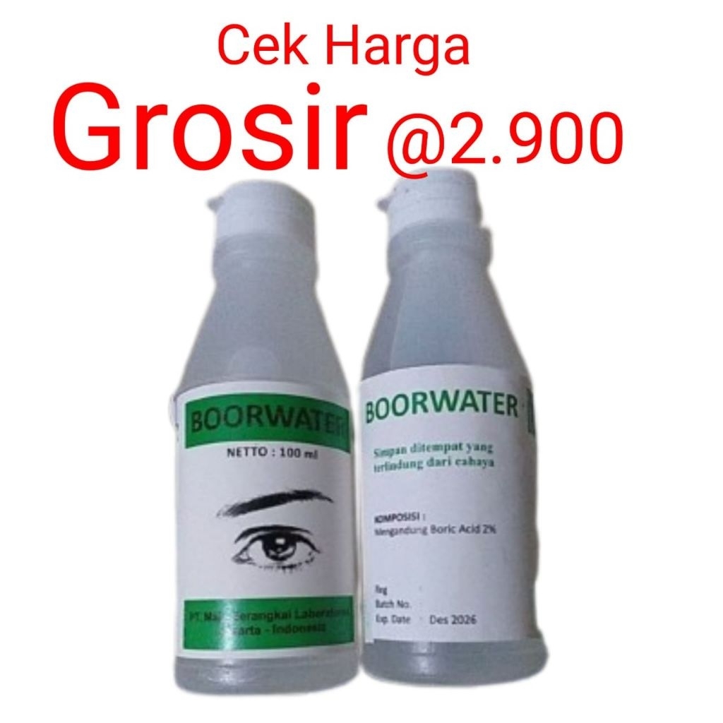 BOORWATER 100ml,Pencuci Mata steril, Boor water