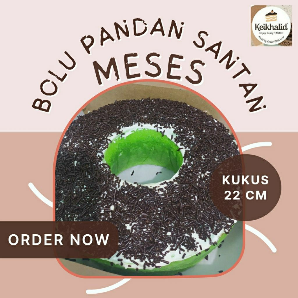 

Keikhalid - Bolu Pandan Santan 22 cm - Topping Meses