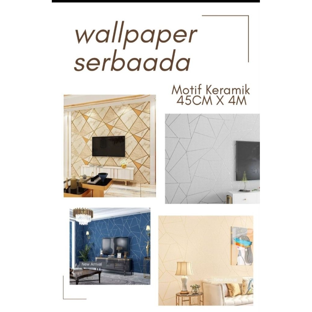Wallpaper Dinding Ruang Tamu Motif Keramik Wallstiker Dinding Ruang Tamu Motif Keramik